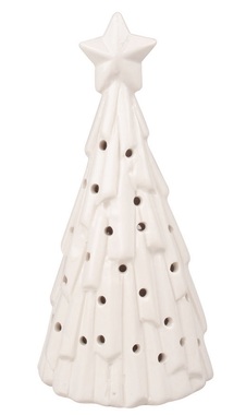 Zimný strom porcelánový s LED 8 x 16,5 x 6 cm