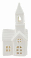 19649 Sv&iacute;t&iacute;c&iacute; porcel&aacute;nov&yacute; kostel 6,5 x 13 x 5,5 cm, tepl&aacute; b&iacute;l&aacute;, 1 LED, časovač-1