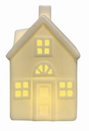 19650 Sv&iacute;t&iacute;c&iacute; porcel&aacute;nov&yacute; Domek 8,5 x 13 x 7 cm, tepl&aacute; b&iacute;l&aacute;, 1 LED, časovač-2