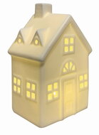 19650 Sv&iacute;t&iacute;c&iacute; porcel&aacute;nov&yacute; Domek 8,5 x 13 x 7 cm, tepl&aacute; b&iacute;l&aacute;, 1 LED, časovač-3