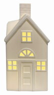 19651 Sv&iacute;t&iacute;c&iacute; porcel&aacute;nov&yacute; Domek 11 x 21 x 10 cm, tepl&aacute; b&iacute;l&aacute;, 1 LED, časovač-2