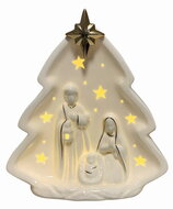 19654 Sv&iacute;t&iacute;c&iacute; porcel&aacute;nov&yacute; Betl&eacute;m s hvězdou 16 x 17 x 8 cm, tepl&aacute; b&iacute;l&aacute;, 1 LED, časovač-2