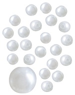 1986 Plastové perličky s dírkou 5mm, perleťové, 33g-1