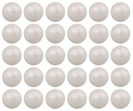 1992 Kuličky bílé polystyrénové glitrové cca 2 cm, 30 ks-2