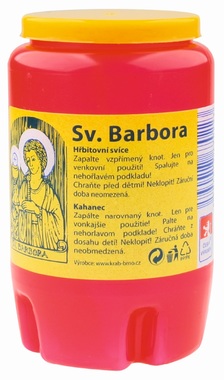 Náhrobná sviečka olejová 120 g, sv. Barbora 