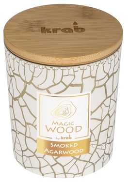 Sviečka MAGIC WOOD s dreveným knôtom - SMOKED AGARWOOD 300 g
