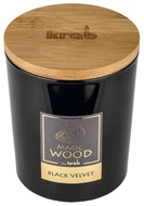 20025 Svíčka MAGIC WOOD s dřevěným knotem - BLACK VELVET 300g -1