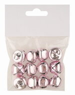 22034 Rolničky starorůžov&eacute; leskl&eacute; 2 x 1,5 x 2 cm na zavě&scaron;en&iacute;, 12 ks v s&aacute;čku-1