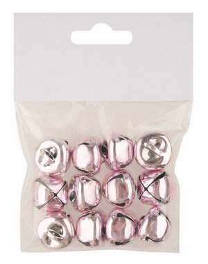 Rolničky staroružové lesklé 2 x 1,5 x 2 cm na zavesenie, 12 ks v sáčku