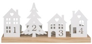 23024 Adventní svícen s kovovými dekoracemi a čísly bílý 28 x 7 x 13 cm-1