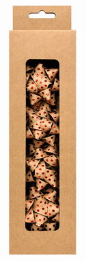 Rozeta darčeková samolepiaca červená bodka 6,5 cm, 4 ks