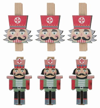Luskáčik drevený 2,5 x 4,5 x 0,3 cm na kolíčku, 6 ks v sáčku