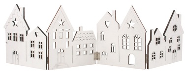 Drevené leporelo mestečko na postavenie bielej 44 x 12,5 x 0,5 cm