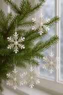 3276 Vločka bílostříbrná 4 ks v sáčku, 6 cm-2