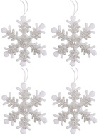 3276 Vločka bílostříbrná 4 ks v sáčku, 6 cm-1