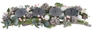 33001 Adventní svícen podlouhlý s růžovými kuličkami 51 cm-1