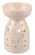 3466 Aromalampa porcelánová bílá s andělem 14,2 cm -1