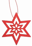 3804 Dřevěná hvězda závěsná 10 cm, červená-1