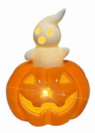 41016 Sv&iacute;t&iacute;c&iacute; porcel&aacute;nov&aacute; D&yacute;ně s duchem 9 x 12 x 9 cm, tepl&aacute; b&iacute;l&aacute;, 1 LED, časovač-2