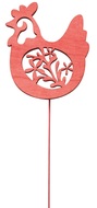 Drevená sliepočka 8 cm červená + drôtik