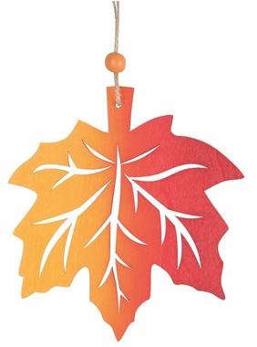 Drevený list javor na zavesenie 13,5 x 14,5 cm