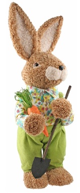 Dekoračný Zajac s lopatkou 15 x 50 x 18 cm na postavenie
