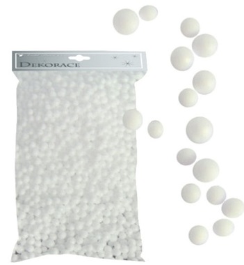Guľôčky z polystyrénu biele 2 mm, 15 g