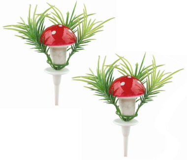 Muchotrávka s vetvami ? 6 x 3 cm + zápich, 2 ks v sáčku