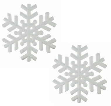 Vločka z polystyrénu ? 20 cm x 1,5 cm, 2 ks v sáčku
