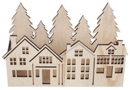 4988 Domky s lesem dřevěná ohrádka na postavení 21 x 14 x 6,8 cm-1