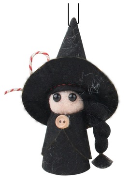 Čarodejnica s gombíkom 10,5 cm čierna