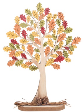 Drevený stromček farebný dub 30 cm