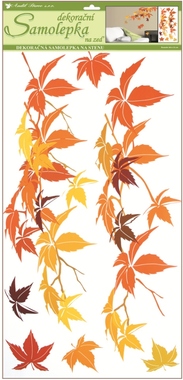 Samolepky na stenu jesenné listy 60x32 cm