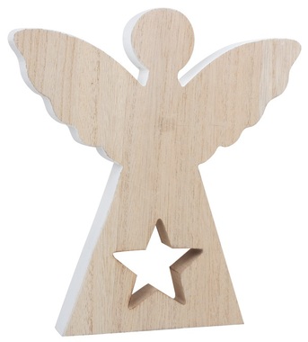 Drevený anjelik na postavenie 20 cm