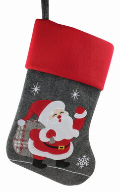 Vianočné Pančucha Santa 25 x 38 x 1 cm na zavesenie