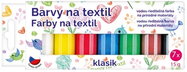 Farby na textil svetlý, sada, klasik 7x15 g + šablóny