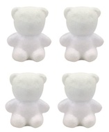 Dieliky z polystyrénu medvedíky 5 cm, 4 ks vo vrecku