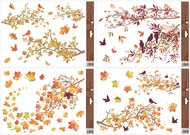 Okenná fólia jesenné vetvy 30x42 cm