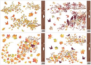 Okenná fólia jesenné vetvy 30x42 cm