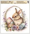Okenná fólia – Zajačik pri košíku s farebnými vajíčkami