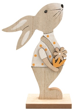 Zajac drevený na postavenie 16 cm