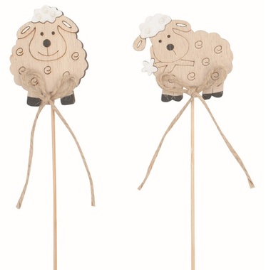 Ovce drevené 4,5 x 6 x 0,5 cm + špajle