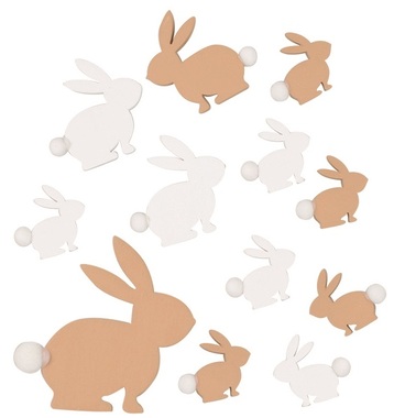 Zajačiky s chvostíkom 3-4 cm, 12 ks vo vrecku