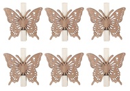 7494 Motýli dřevění na kolíčku 6 cm, 6 ks v sáčku-1