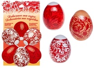 7731 Smršťovací dekorace na vejce červené 10 ks-1
