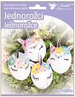 7738 Sada k dekorování 4 ks vajíček - jednorožci -1