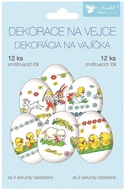 837 Smršťovací dekorace na vejce tradiční motivy, 12 ks -1