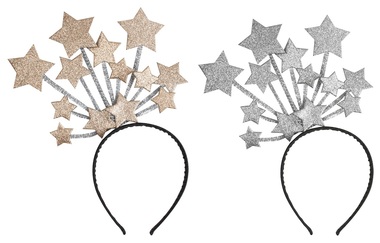 Silvestrovská čelenka s hviezdami