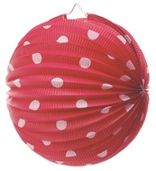 Lampión bodky červený 25 cm
