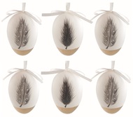 9329 Velikonočn&iacute; vejce plastov&aacute; P&iacute;rka 6 cm na zavě&scaron;en&iacute;, 6 ks v s&aacute;čku-1